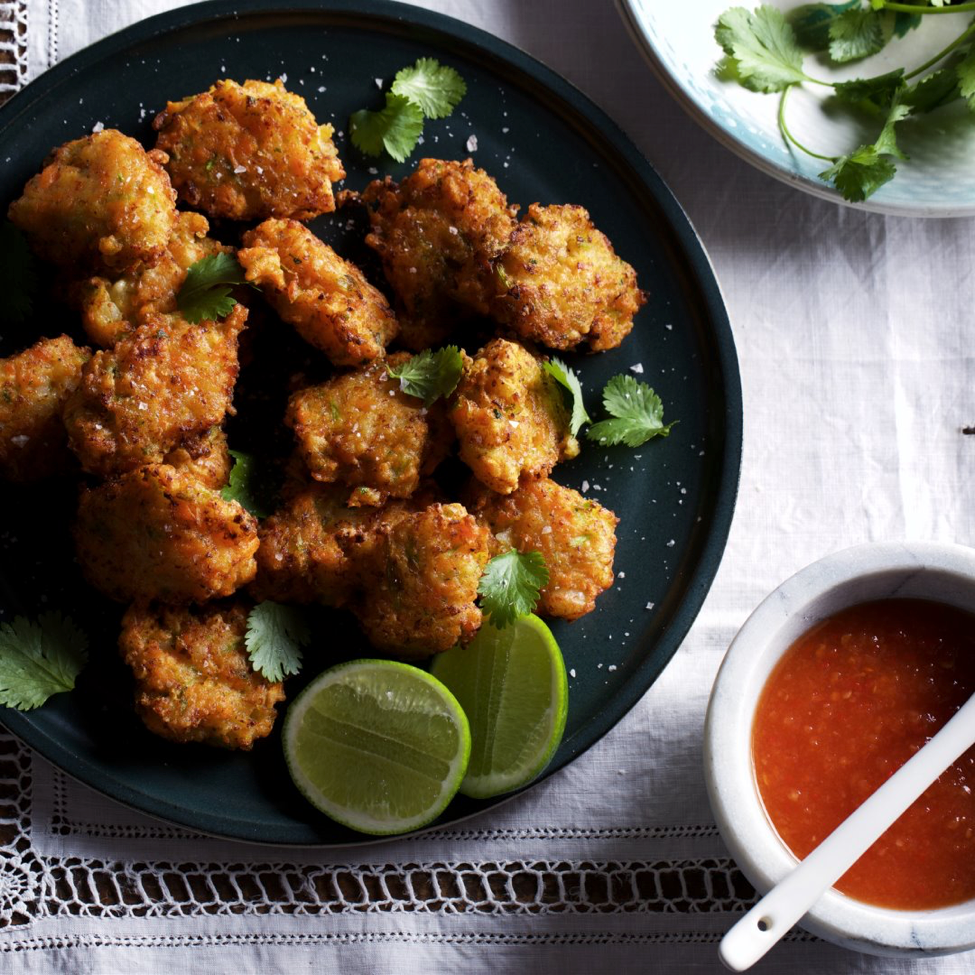 Smoked Gouda Fritters W/ Warmed Blistered Jalapeno & Fig Dipping Sauce ...